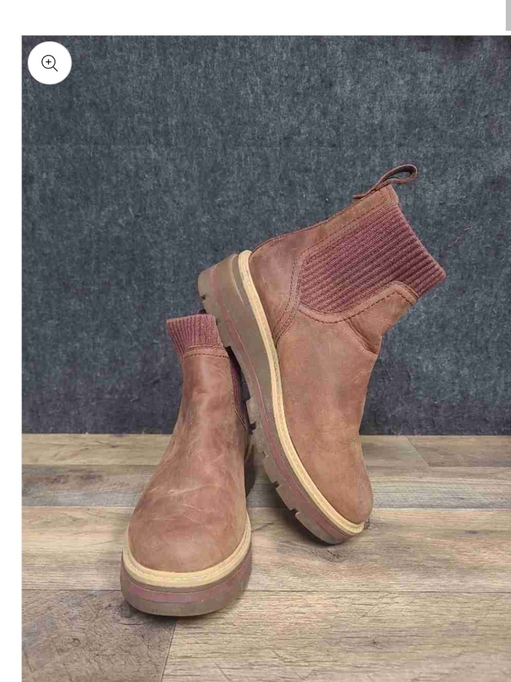 Timberland Courmayeur Valley Dark Brown Leather Chelsea Boots Women's Size 7